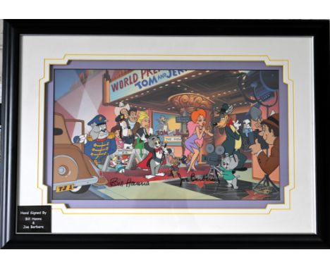 Tom &amp; Jerry The Premiere, a framed limited edition Hanna-Barbera original hand painted cel (Number: 9309), hand signed by