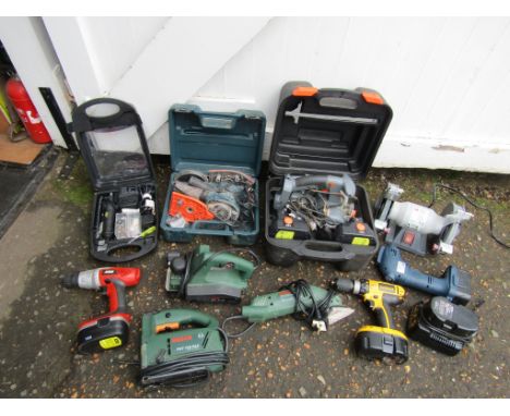 Power tools to include DeWalt and Bosch etc (some have no plugs)&nbsp;