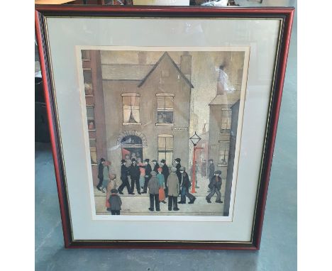 Laurence Stephen LOWRY (1887-1976) "The Arrest" limited edition off-set lithographic print (588/850), blind stamp for Ashende