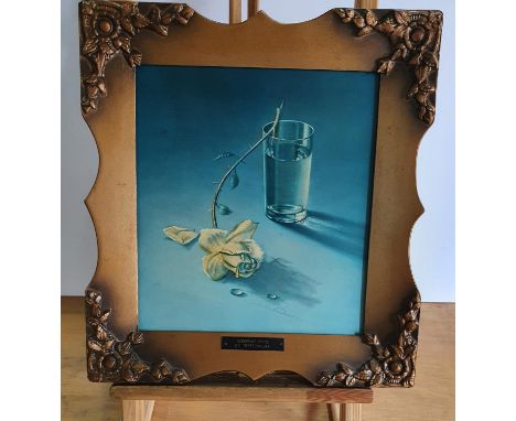 Vladimir Griegorov TRETCHIKOFF (1913-2006) flower print in original 1970s gilt frame 