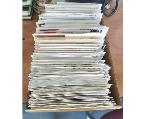 Box full of 1980s &amp; 1990s QEII first day covers, virtually all with special postmarks, many Benhams, some multiples (Qty)