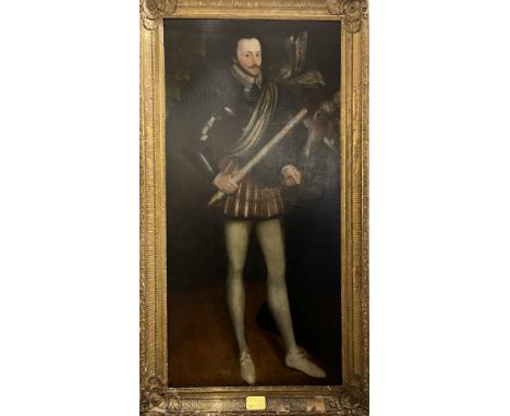 Circle of Marcus Gheeraerts The Younger (c.1561-1645). Portrait of Sir Walter Raleigh (c. 1552-1618). Oil on Canvas. Property