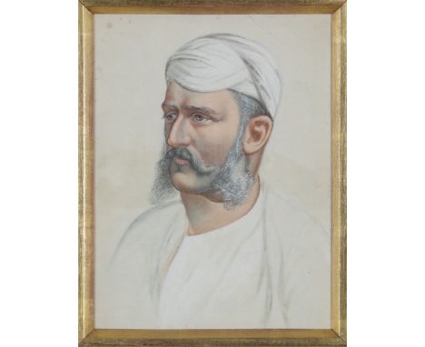 To be sold without a reserve Property of Stephanie Hoppen A Portrait of a Rajput c. 1880 Watercolour on paper Dimensions: (Fr