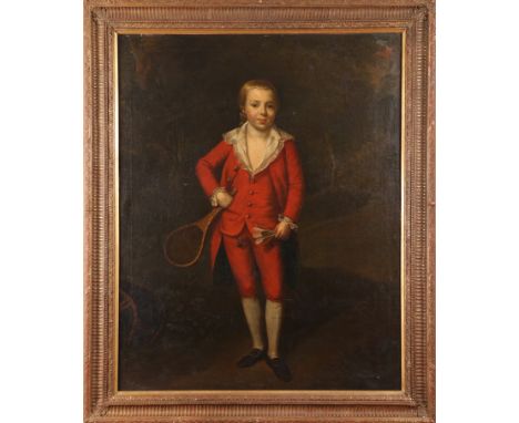 Robert Hunter (fl.1748-1780). Portrait of Owen Oâ€™Malley, of Spencer Park, Co. Mayo. Full length, standing, wearing a red co