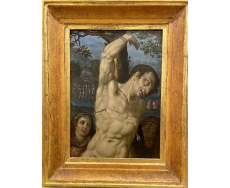 Property of a GentlemanMichiel Coxie the Elder (1499-1592)Saint Sebastian's MartyrdomOil on panelDimensions:(Frame) 20 (H) x 