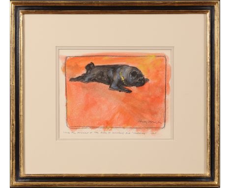 Henry Koehler (b. 1927) 'Study for Portrait of The Duke of Windsor's Pug "Minoroo" 1965' Oil on paper Signed andÂ&nbsp;titled