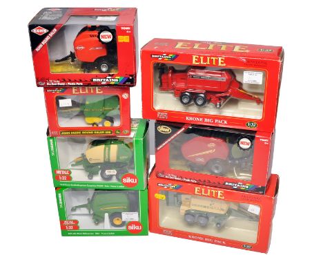 A group of Britains and Siku Farm Models to include Various balers including Krone, Kuhn, Claas, John Deere  and Vicon etc. D