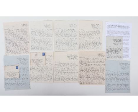 World War II 1940-41 Ephemera, Interesting letters to a friend in the Army. Writer was from Leytonstone and describes bombing