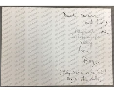 Daphne du Maurier: (1907 - 1989) British Author, six Birthday cards signed and and inscribed.(All rights are reserved by The 