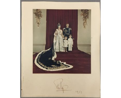 Prince Philip: (1921- ) Duke of Edinburgh, husband and consort of Queen Elizabeth II, signed black and white photograph, coro