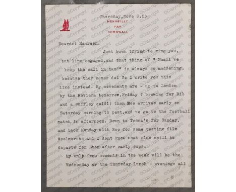 "Do you s'pose all the eligible earls are packing their bags to make a quick get away?", Daphne du Maurier: (1907 - 1989) Bri