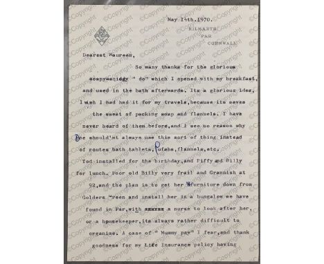 "My god it's like Lovell coping with a Luna module going round these bloody bends", Daphne du Maurier: (1907 - 1989) British 