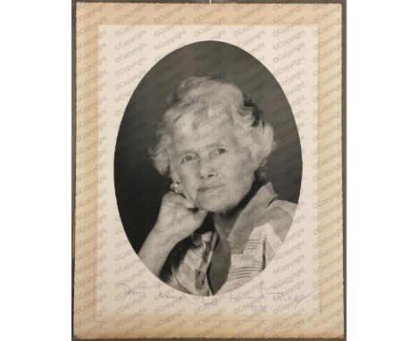 Daphne du Maurier: (1907-1989) British Author, signed black and white portrait photograph of Daphne, signed in blue ballpoint