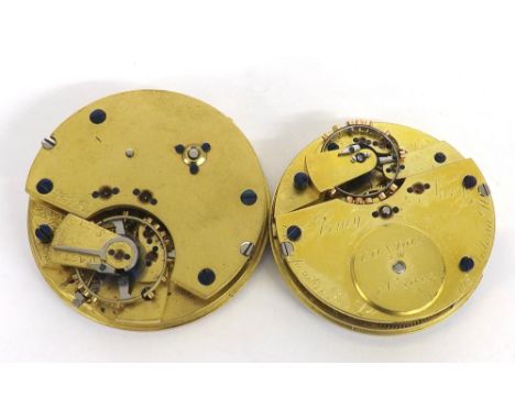 Army & Navy Co-operative Society Ltd lever pocket watch movement, no. 8087, three-quarter plate with plain balance cock and c
