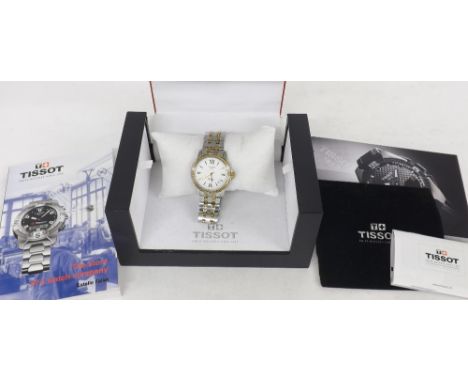 Tissot Ballade bi-colour gentleman's dress bracelet watch, no. C477/577, quartz, 38mm - *With box and booklets - Condition Re