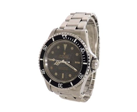 Rolex Oyster Perpetual Submariner stainless steel gentleman's bracelet watch, ref. 5513, circa 1965/66, serial no. 1410xxx, b