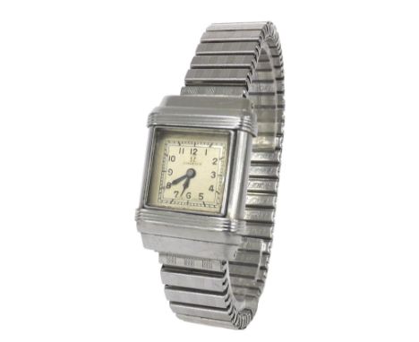Rare Omega Marine stainless steel wristwatch, circa 1935, the first industrially produced waterproof watch, case ref. 9268128