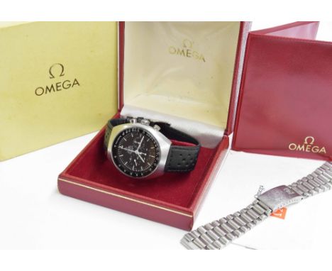 Omega Speedmaster Professional Mark II chronograph stainless steel gentleman's wristwatch, circa 1974, ref. 145014, with inte