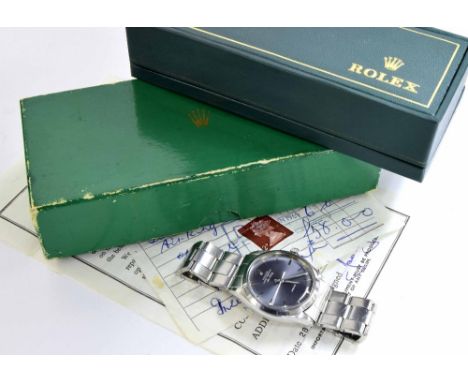 Rolex Oyster Perpetual Air-King stainless steel gentleman's bracelet watch, ref. 5500, circa 1969, serial no. 1903xxx, the gr