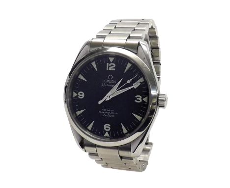 Omega Seamaster Railmaster Aqua Terra Co-Axial Chronometer 150m/500ft automatic stainless steel gentleman's bracelet watch, c