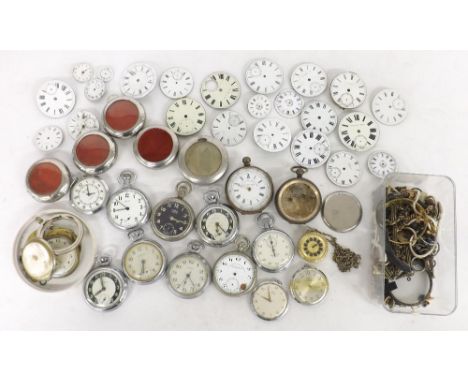 Quantity of principally chrome and nickel case pocket watches for repair to include Ingersoll, Timex, Smiths, Sekonda pocket 