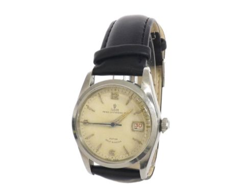 Tudor Prince Oysterdate 34 Rotor Self-Winding stainless steel gentleman's wristwatch, ref. 7914, circa 1950s, circular honeyc