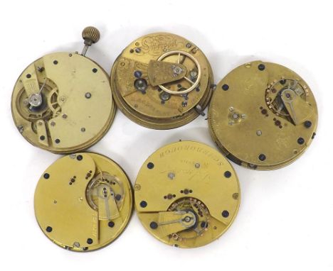 Fusee lever pocket watch movement, signed R. & G. Beesley, Liverpool, no. 18505, with engraved balance cock inscribed 'Patent