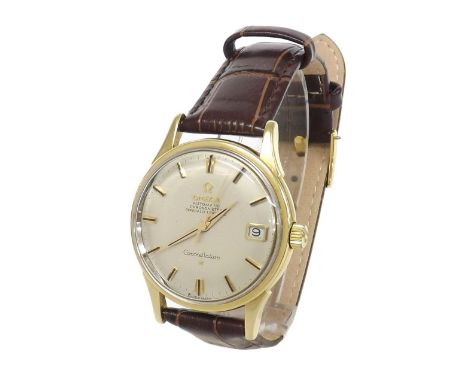Omega Constellation Chronometer automatic 18ct gentleman's wristwatch, circa 1966, ref. 1685416, silvered dial with baton mar