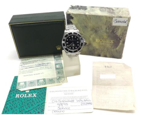 Rolex Oyster Perpetual Date Sea-Dweller stainless steel gentleman's bracelet watch, ref. 16660, circa 1984, serial no. 85xxxx