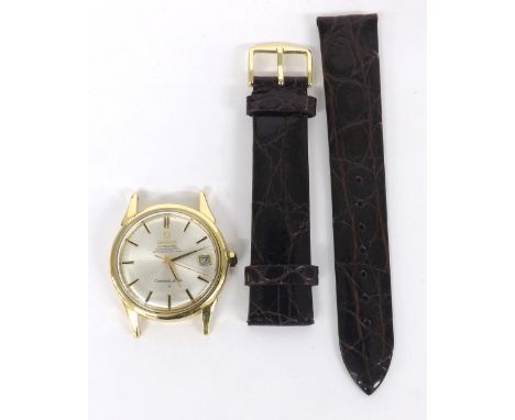 Omega Constellation Chronometer 18ct automatic gentleman's wristwatch, circa 1969, circular silvered dial with baton markers,