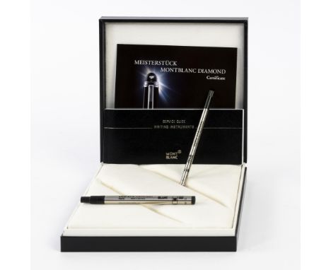 Montblanc Meisterstuck Diamond Chopin black resin ballpoint pen, with original box, info booklet, certificate and a refill ro