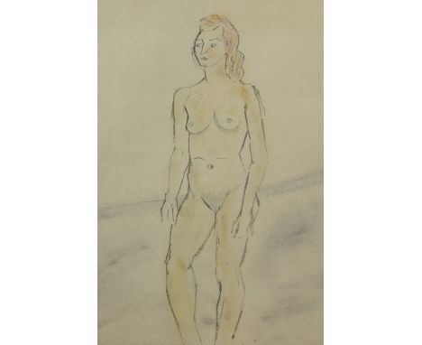 Edgard TYTGAT (1879-1957), drawing ’Female nude’, studio stamp versoEdgard TYTGAT (1879-1957), tekening ‘Vrouwelijk naakt’, a