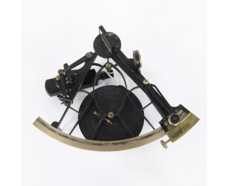 Sewill Liverpool naval sextant and wooden sextant case plus hardcover 'A history of the navigator's sextants', Charlesh Cotte