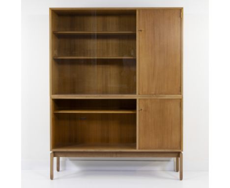 Vintage library and display cabinet by Van Den Berghe-Pauvers, design 1960s, markedVintage bibliotheek- en vitrine kast van V