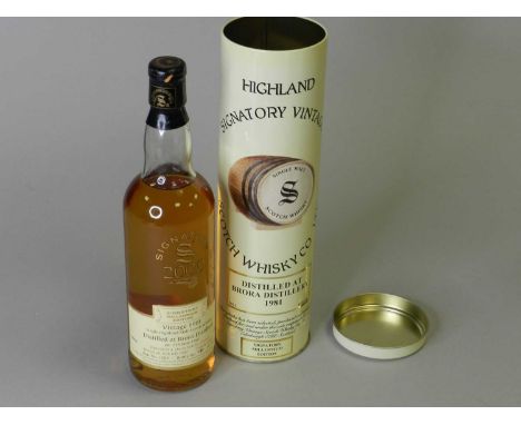 A signatory single malt Scotch whisky, Millenium edition, 1981 vintage, distilled at Brora Distillery and bottled 26 July 200