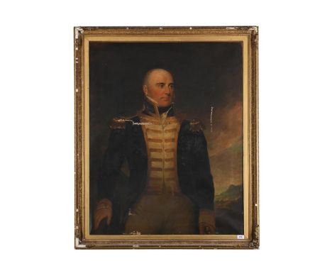 STUDIO OF GEORGE CLINT PORTRAIT OF VICE ADMIRAL WILLIAM (LUKIN) WINHAM Oil on canvas 111 x 85cm (43½ x 33¼ in.)After the orig