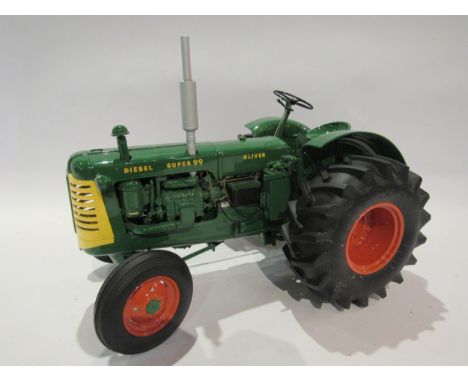 A Franklin Mint 1:12 scale diecast 1957 Oliver Super 99 tractor, unboxed 
