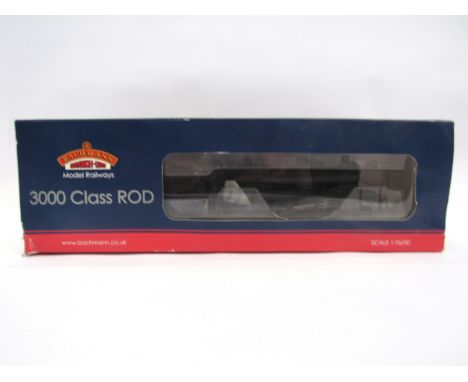 A boxed Bachmann Branch-Line 00 gauge 31-127 3000 class ROD 3023 locomotive BR Black Early Emblem, box worn 