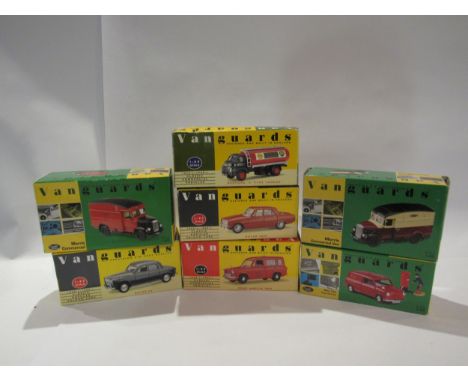 Seven boxed Vanguards 1:43 scale diecast vehicles 