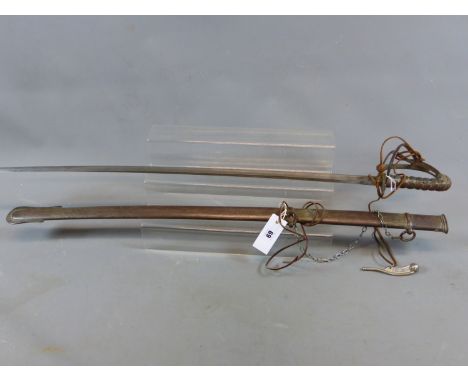 A VICTORIAN 1821 PATTERN CAVALRY SWORD WITH SCABBARD