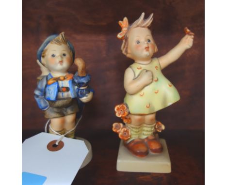 A Hummel figure 'Home From Market' and another, (2).