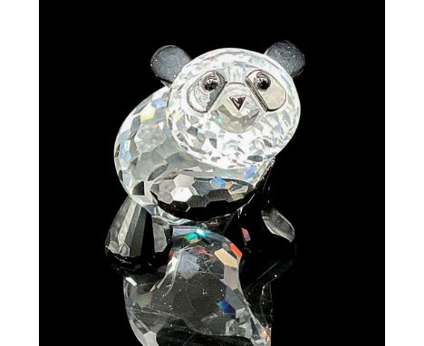 Part of the Endangered Species collection. Clear lead crystal figure with jet black crystal ears, eyes, and limbs. Swarovski 