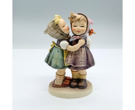 Hand-painted figurine depicting two young girls sharing secrets. Goebel backstamp on the bottom. Issued: 1948Dimensions: 3"L 