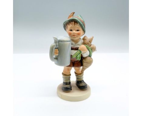 Hand-painted figurine depicting a boy with his hands full. Goebel backstamp on the bottom. Dimensions: 2.5"dia. x 5.5"HManufa