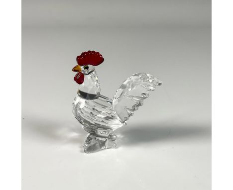 Gorgeous clear crystal cockerel figure from the Peaceful Countryside theme group, with a red comb and green eyes. Swarovski s