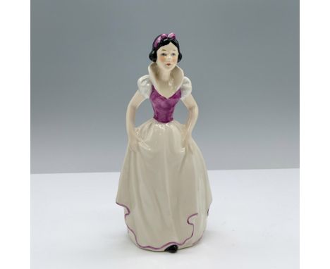 Hand painted porcelain with glossy finish of Snow White in a pink and white dress. Goebel backstamp. Dimensions: 3"L x 2.5"W 