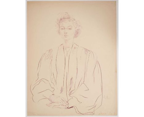 *Cecil Beaton (1904-1980) pencil portrait, Myrna Loy, signed, titled in coloured pencil lower right, 61cm x 47.5cm, unframed