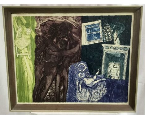 Susan Stone limited edition etching and aquatint - 'Sleep- Between Night and Day', signed, numbered 16/20 and dated ‘60, 70cm