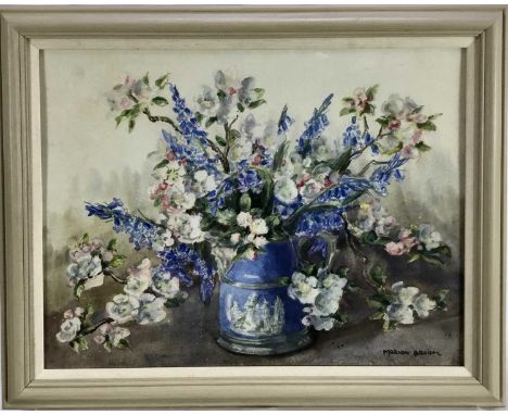 Marion L Broom (1877-1962), watercolour, vase of flowers, signed, 40 x 53cm, glazed frame