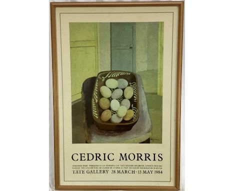 Three framed exhibition poster prints - Cedric Morris, Winifred Nicholson and Ben Nicholson, 55cm x 80cm and 44cm x 62cm (3)
